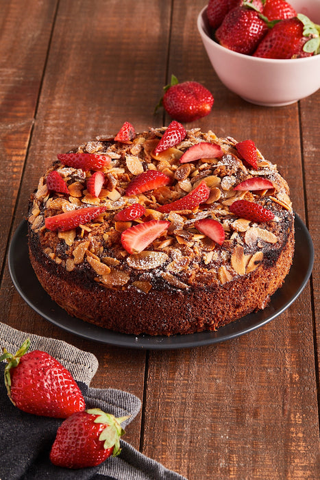 The Strawberry & Almond Crumble Cake